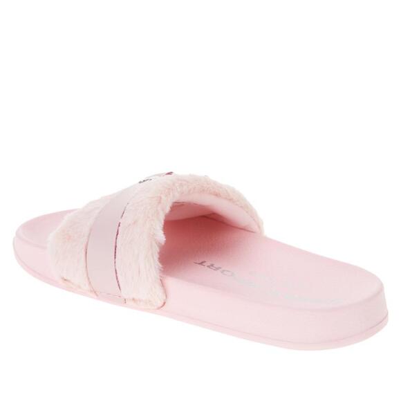 NIB Urban Sport by J/Slides Bravo Pink Plush Slide Sandals Women's Size 8 - Picture 4 of 6